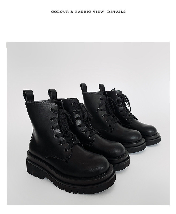 2024 Autumn New 6-Hole Martin Derby Leather Heightening Men's Shoes Couple Versatile Thick Sole Boots_voghion.com
