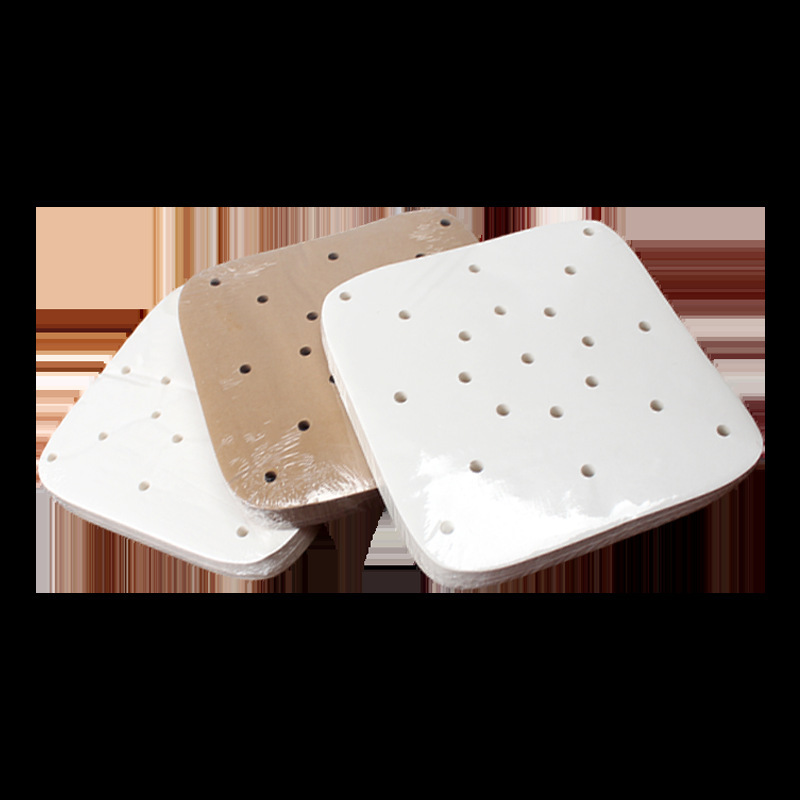 Venta al por mayor papel cuadrado papel de fondo bollos al vapor papel de almohadilla antiadherente papel de vapor postre pan papel de aceite de silicona