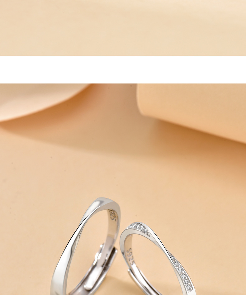 1g Weight Rings Classification Wedding, Date, Engagement Occasion 925 Sterling Silver Material Valentine'S Day Festival 925 Sterling Silver Geometric Rings 925 Sterling Silver Rings