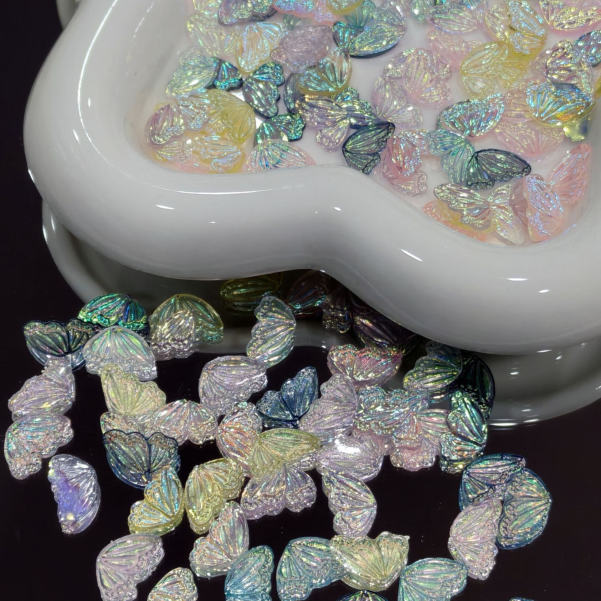 半翅炫彩电镀翅膀美甲穿戴甲耳钉娃衣痛包咕卡手账发簪手作填充