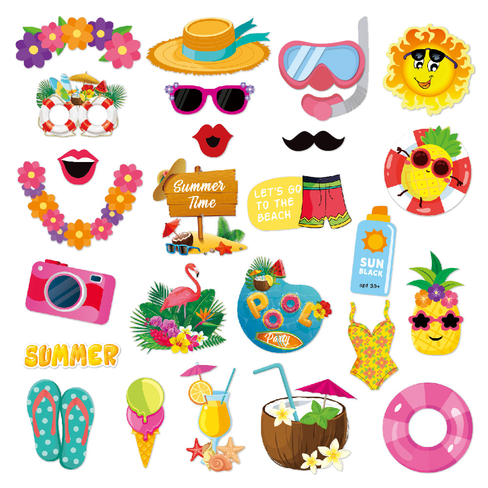 Verano Hawaiana decoración extraña props de fotos fiesta de verano props de vestir divertidos artículos de decoración de fotos