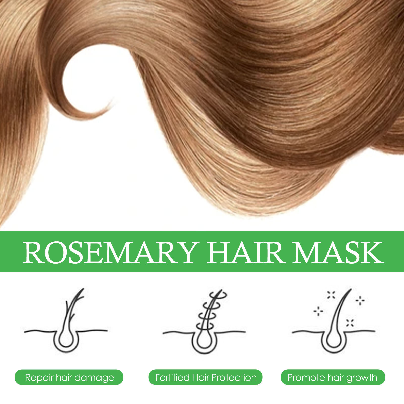 Repair EELHOE Rosemary Tail Split Dry Fury Maschera nutriente per capelli morbida e liscia_voghion.com