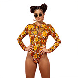 (Трансграничная торговля), сексуальный лонгслив, комбинезон, европейский стиль, в обтяжку, по фигуре, V-образный вырез