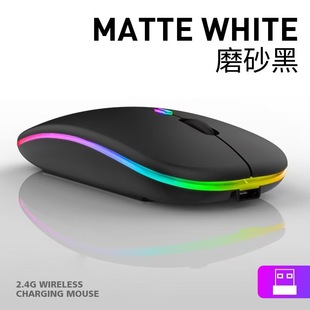 Bluetooth Dual-Mode Wireless Mouse Charging Silent Computer Notebook Cross-Border Foreign Trade Office Luminous Wireless Mouse