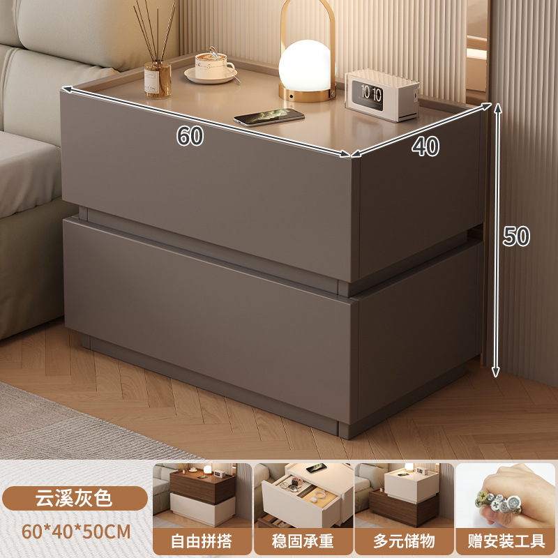 Mesa de cabezal de cama dormitorio lujoso italiano minimalista personalidad creativa cabecera baja combinación de bloques modular cabecera