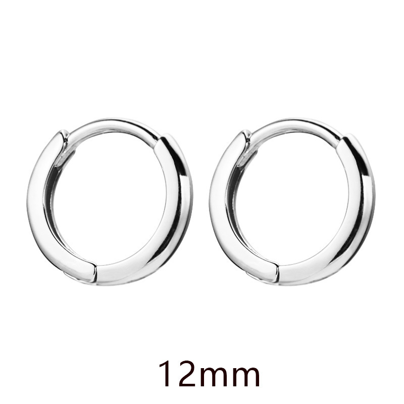 12mm 귀걸이 (화이트 골드)