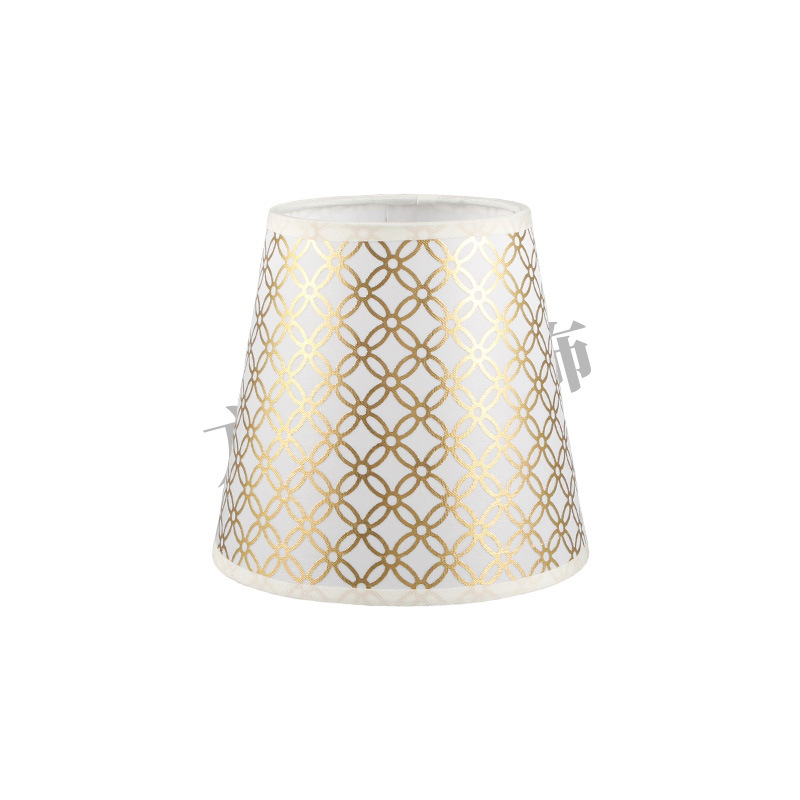 Patrón de impresión Pantalla de lámpara de pegatina plana al por mayor candelabro retro Pantalla de lámpara de lino Casa de familia Estudio Salón de té Lámpara redonda Pantalla de lámpara