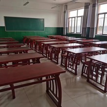 定制国学桌仿古练字桌书画桌围棋茶艺桌实木桌子双人学生课桌椅