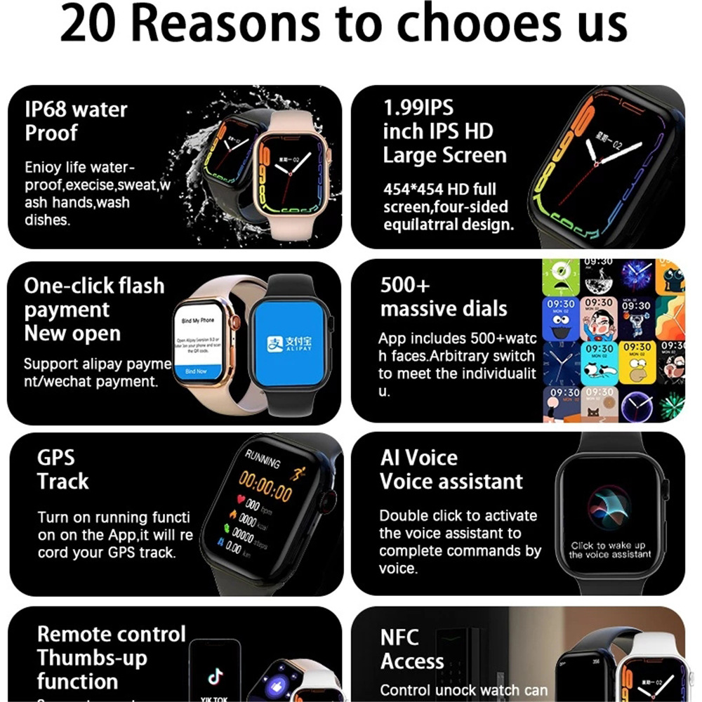 IWO Watch 8 Smart Watch Women Series 8 2.0 " Screen Smart Watch