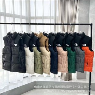 North American High Version 1996 down Vest Embroidered Loose Thickeneded Warm Couple Vest Jacket American Style Vest Trendy