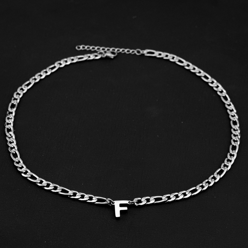 Men's Figaro Chain Necklace In Titanium Steel For Men_voghion.com