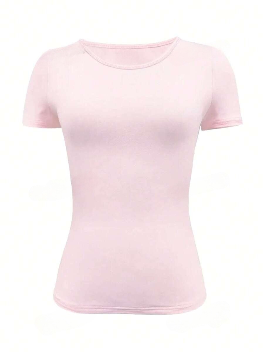 2024 Hot-Selling European And American Style Slim Fit Round Neck Short Sleeve T-Shirt Cross-Border Trade_ecoleips.com