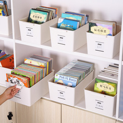 Home with Handle Desktop Storage Box Storage Cabinet Plastic Storage Basket Book Box Book Storage Children's Picture Book Storage