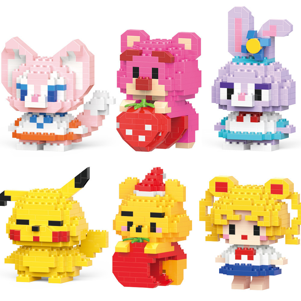 Venta al por mayor transfronteriza Lele Brothers ensamblado partículas pequeñas bloques de construcción de rompecabezas juguetes mini rompecabezas tridimensionales para niños micropartículas