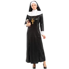 萬聖節修女復活節Cosplay成人牧師演出服傳教士 神父化妝派對服裝