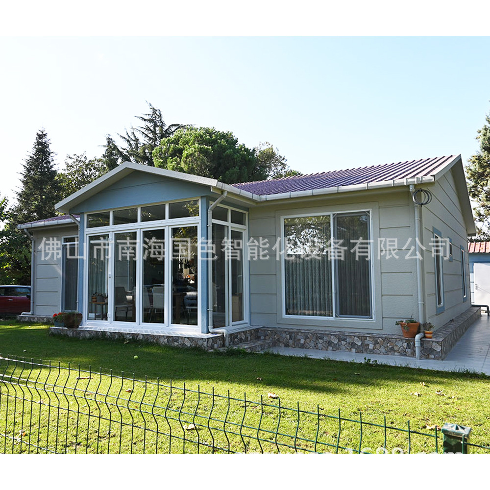 Edificio montado sala de caja móvil estructura de acero ligero cabina de hotel sala de guardia contenedor de embalaje terminado habitación de cielo estrellado