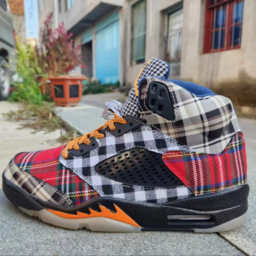 Putian Shoes AJ5 Cross -border International Flight White Orange Rabbit Alaries White Blue Bulls Oli Red Yellow Duck 5 basketball shoes