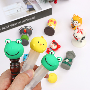 Pvc Glue Stick Cover Making Cartoon Lip Gloss Protective Cover Perfume Bottle Cap Lipstick Protective Cover to Figure Sample Production