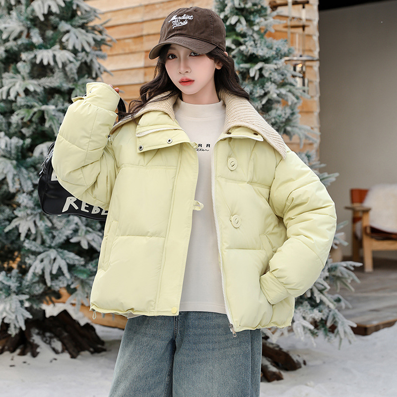 女童红色棉服短款冬季2025新款儿童冬装加厚洋气新年大童棉袄外套