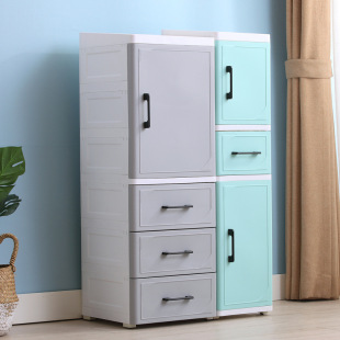 25/35cm Gap Storage Cabinet Plastic Bedside Table Open Door Drawer Type Kitchen Organizer Bathroom Storage Cabinet