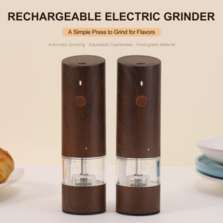 跨境黑胡椒海盐研磨器家用小型充电食物研磨器便捷电动胡椒研磨器