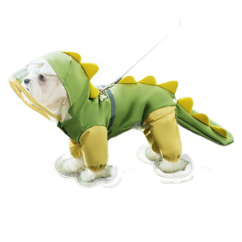 Fuente fábrica perrito personalizado día lluvioso bolsa impermeable de cuatro patas cola poncho perro mediano y grande golden retriever para mascotas