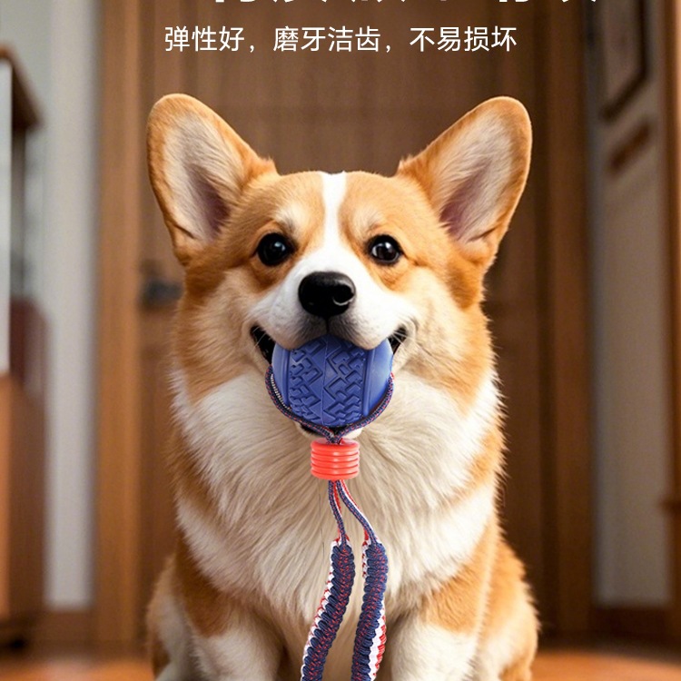 Dog Training Dog Toy Ball to Relieve Boredom, Training Material, Teeth Grinding and Bite-Resistant Horse Dog Golden Retriever Pet Supplies