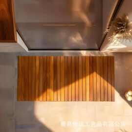 防腐木户外地垫阳台庭院实木防滑脚垫浴室碳化防水实木脚踏板