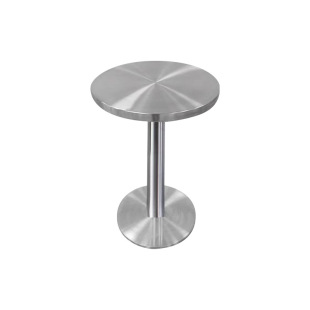 Industrial style stainless steel solid round table square table tea restaurant cafe milk tea dessert shop balcony leisure dining table and chairs 5