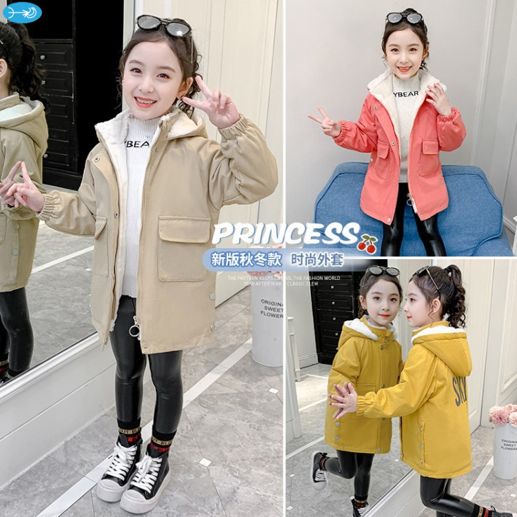 女童外套冬款2023年新款韩版时髦儿童秋冬加绒加厚洋气网红棉服潮