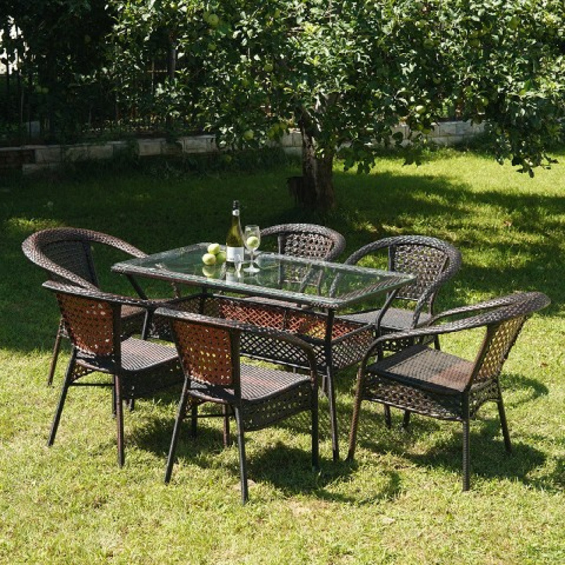 1.2m 수납 직사각형 테이블 + 의자 6개