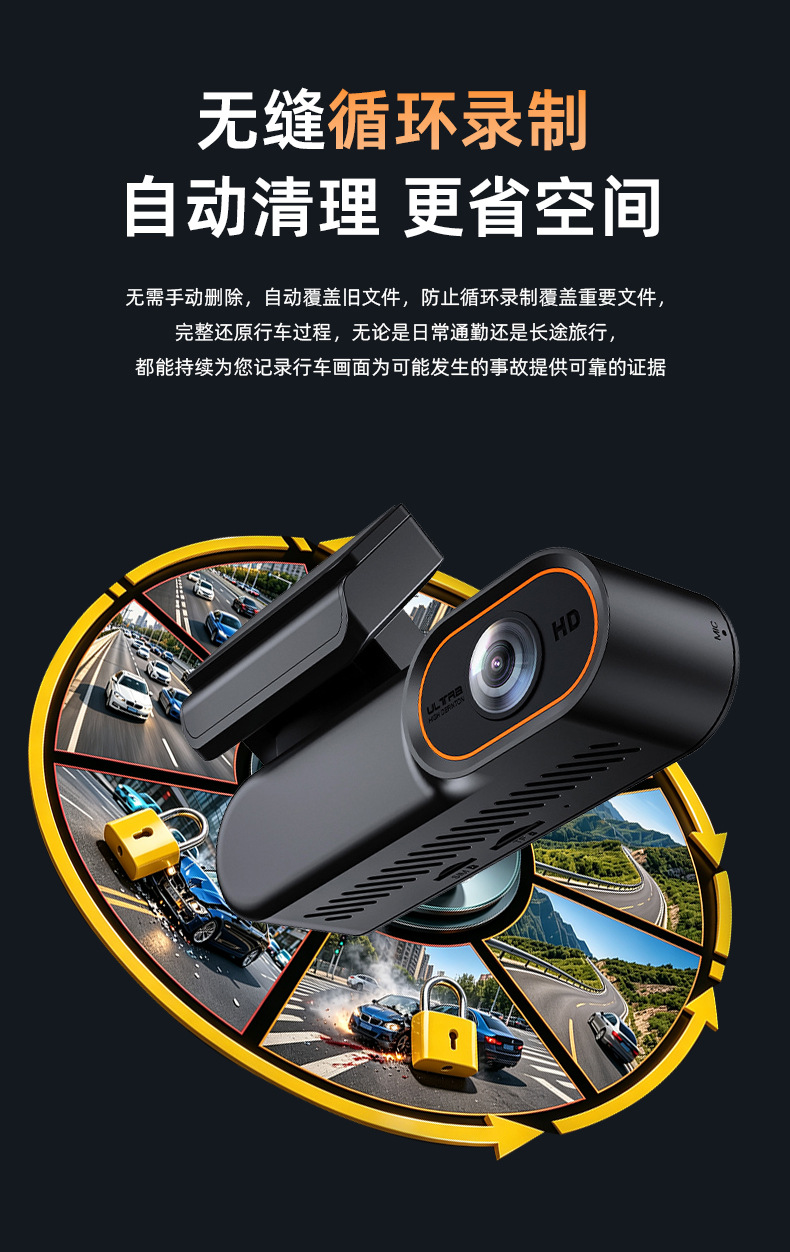 Remote Sentinel Mode Dash Cam Customized HD Front and Rear Dual Recording Real-Time Intercom Beidou GPS Positioning