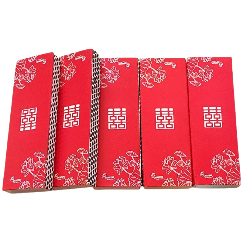 Caja de boda al por mayor dos paquetes con partidos caja de regalo de boda caja de caramelo de boda fuego