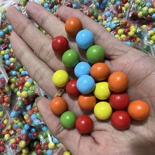 Factory direct in stock 1 cm12mm15MM color round wood beads lotus log loose beads material non-porous wooden beads ball