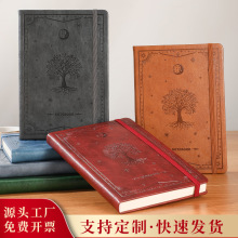 皮面压花笔记本定制logo多色加厚记事本定做欧式复古日记本子批发