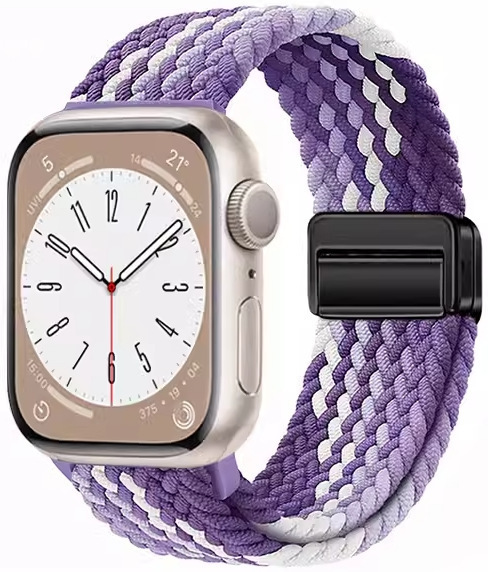 Apple iwatchS9876 時計ストラップ織り磁気バックル時計ストラップ ApplewatchS10 男性と女性の通気性に適しています。|undefined