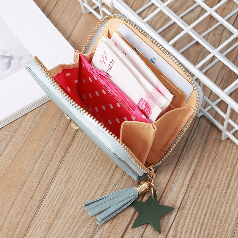 Korean Four-leaf Flower Zipper Short Wallet Wholesale display picture 1