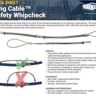DIXON safety rope Safety Whipcheck WB1