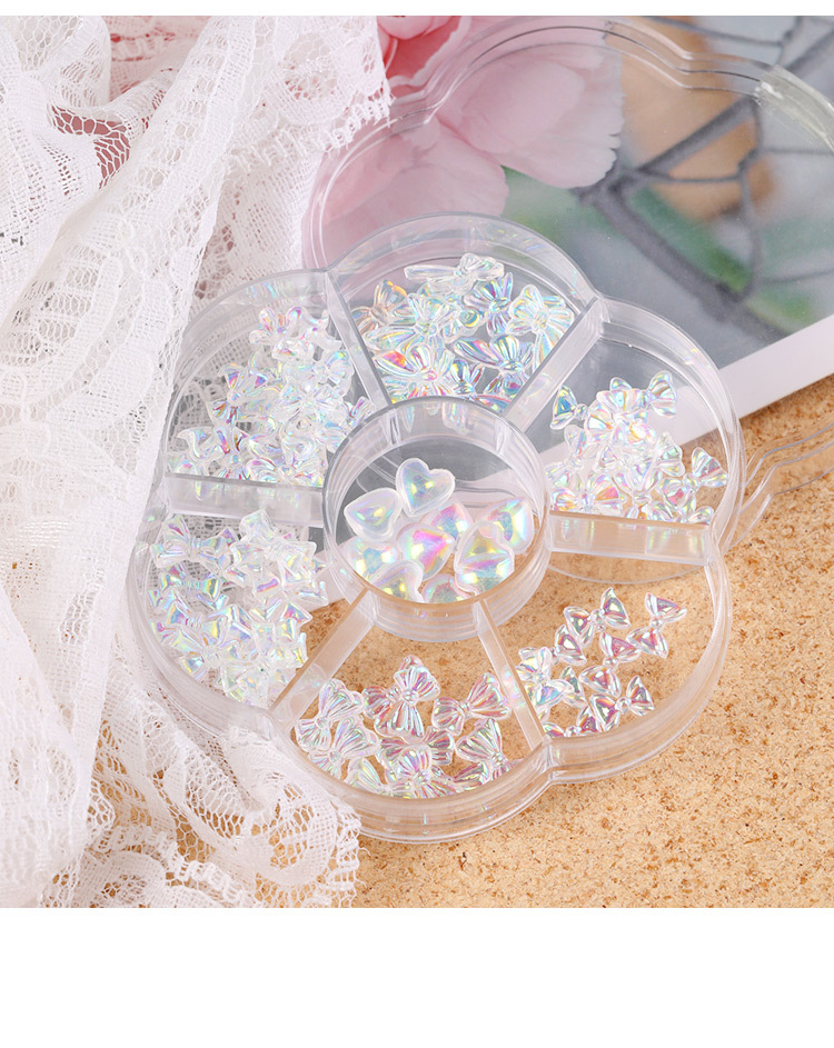 Nail Accessories Wholesale Aurora Crystal Resin Frosted Bow Mixed Decoration display picture 3