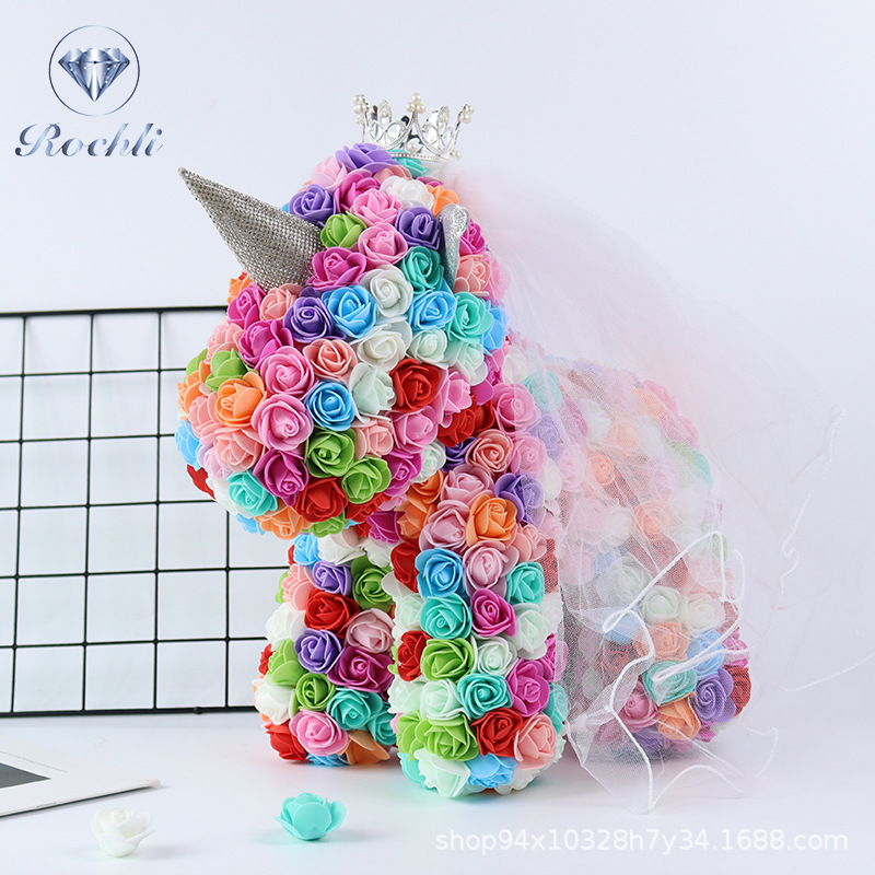 Corona, velo de cabeza, unicornio, flor inmortal, chica, amante, cumpleaños de Navidad, esposa.