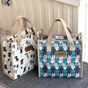 New Korean Style Waterproof Cartoon Hand Carrying Commuter Bag Lunch Box Bag Portable Mummy Bag Cosmetic Bag Wash Bag for Women