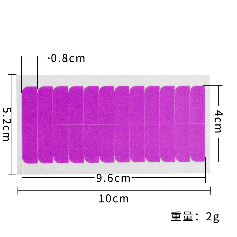 Película de peluca de pu pegajosa, cinta de extensión de cabello de reemplazo de pegamento azul de walker, peluca biológica impermeable y resistente al sudor, cinta de doble cara