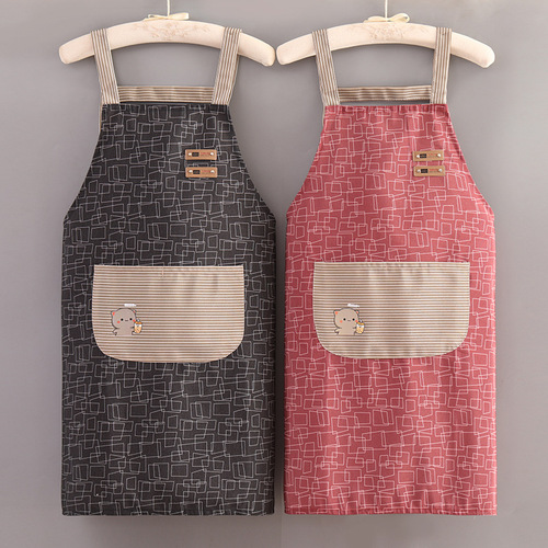 Cotton Apron for Men and Women, Household Kitchen Breathable Durable Stain-Resistant Oil-Proof for Work, Home and Outdoor Fashion Cute Waist Apron