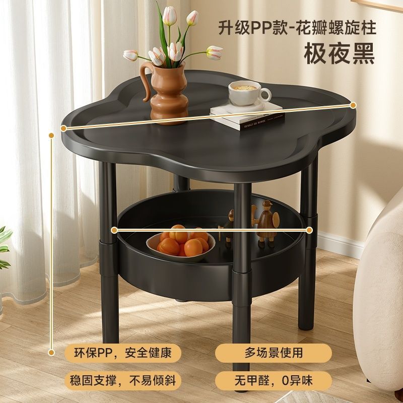 Mesa de té moderna y simple mesa de sala de estar móvil estante sofá de viento crema gabinete creativo