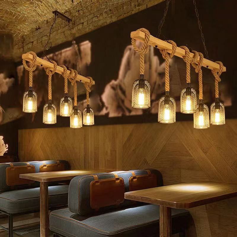 Nórdico retro estilo industrial restaurante araña Ingeniería Comercial decoración catering olla caliente restaurante lámparas