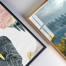 简约铝合金画框装裱挂墙十字绣框4k八开a3边框画框外框裱画框工厂