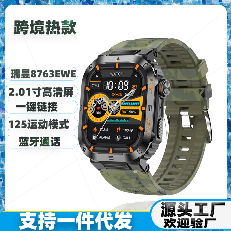 Nuevo reloj inteligente T39 transfronterizo, reloj inteligente de tres pruebas, llamada Bluetooth, reloj inteligente de monitoreo de salud deportiva