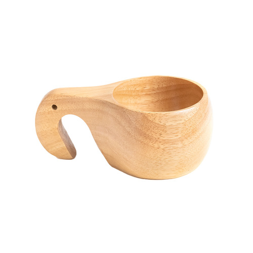 Japanese-style wooden cross-border creative oak and beech camping cup solid wood milk cup household whole wood handy cup water cup