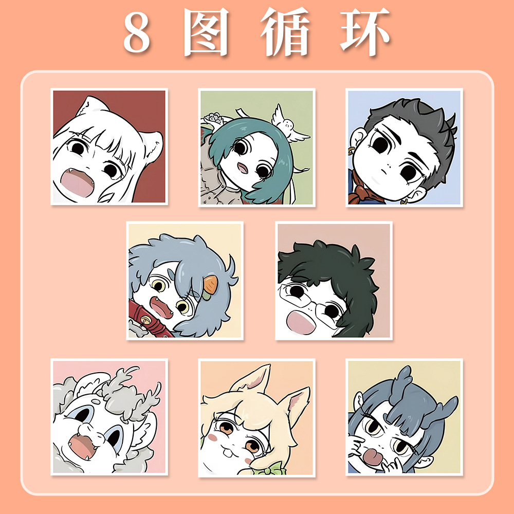 Cartoon animado pegatinas rodantes pegatinas seguras para niños no tóxicas materiales de contabilidad de mano decoración de caja de teléfono celular sellado cinta adhesiva