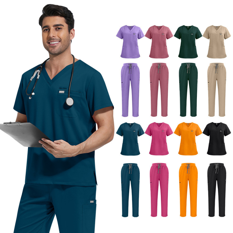Men's High-Quality Spa Bath Center Hospital Clinic Oral Front Desk Doctor Nurse Uniform Work Clothes Amazon Men's High-Quality Spa Bath Center Hospital Clinic Oral Front Desk Doctor Nurse Uniform Work Clothes Amazon